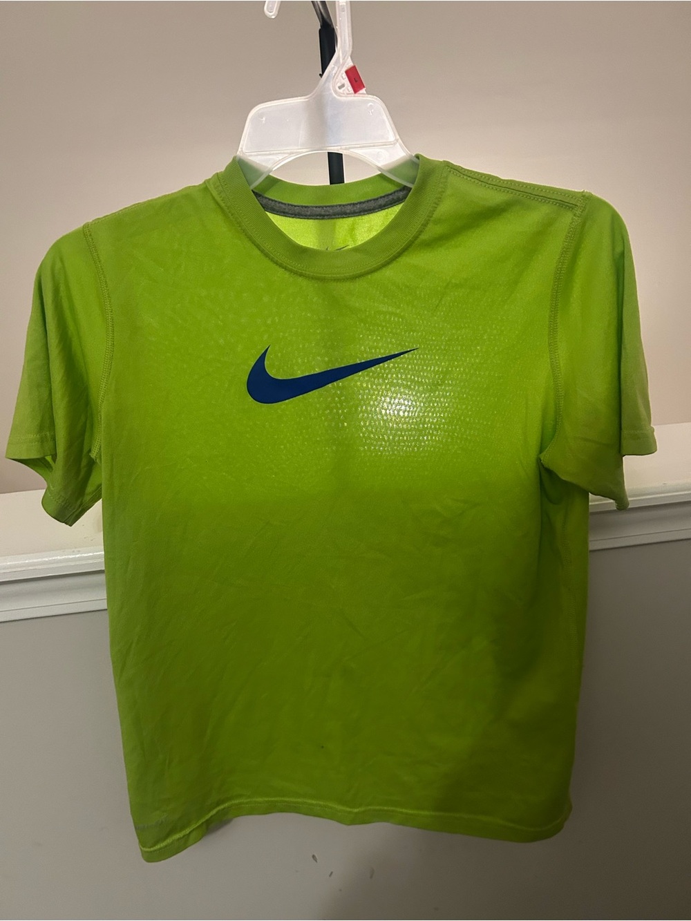 Nike  Boys Dri-FIT Lime Green Short Sleeve Tee